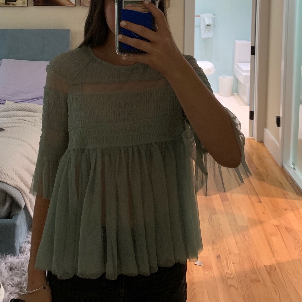 Zara tulle top